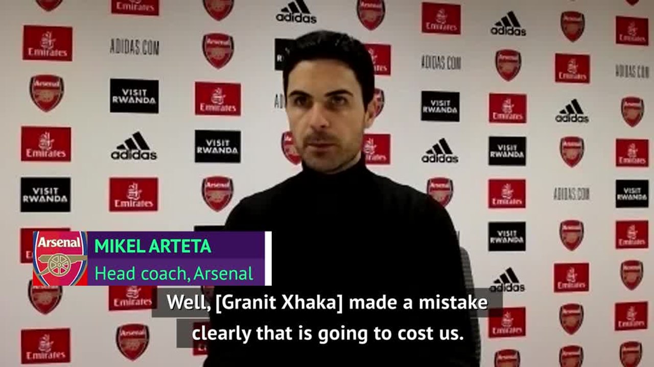 Xhaka red card 'unacceptable' - Arteta