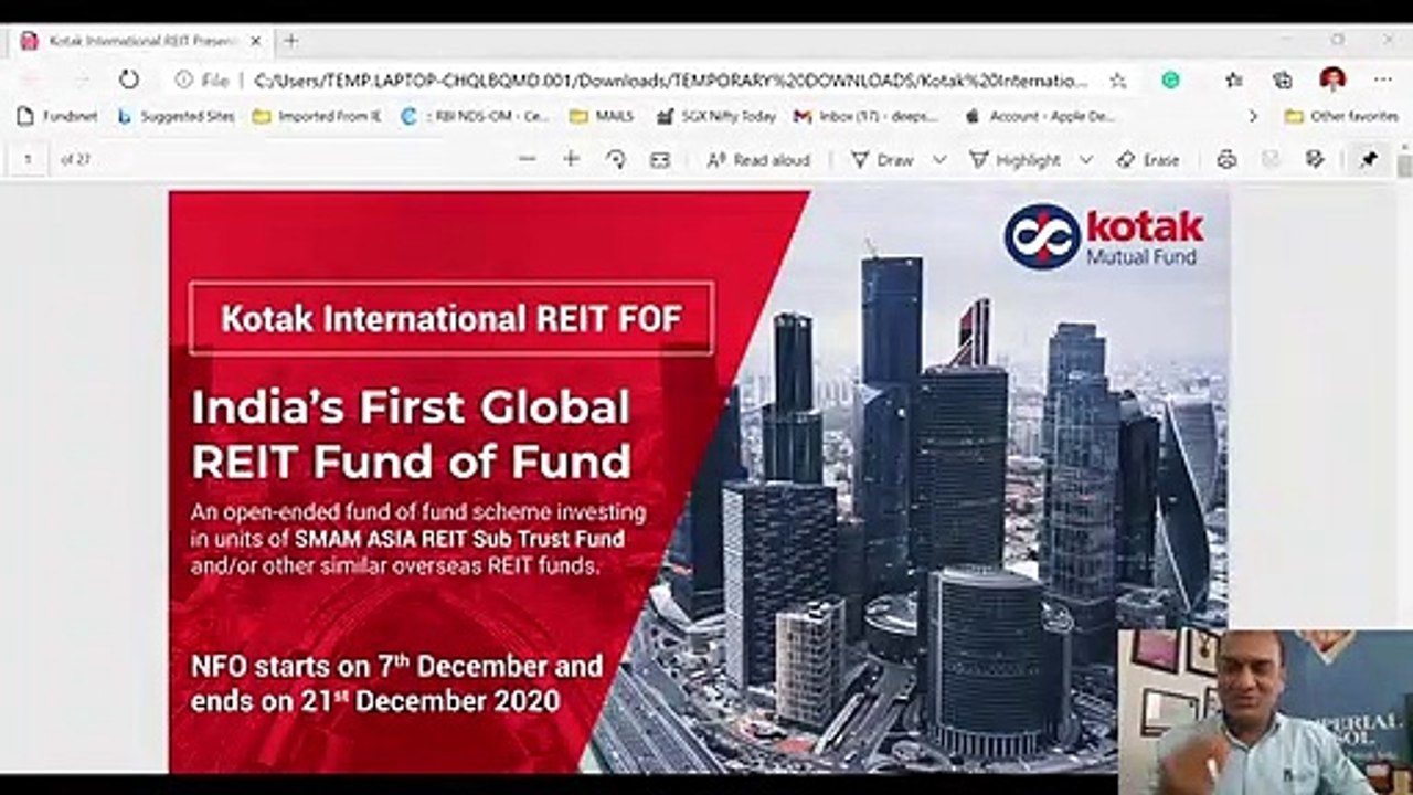 Kotak International REIT Fund of Fund _ India's First Global REIT FOF _ Know How Do REIT Works_
