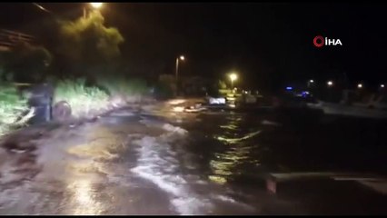 Fırtına tekneleri karaya sürükledi