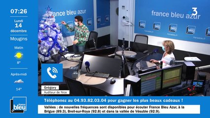 La matinale de France Bleu Azur du 14/12/2020