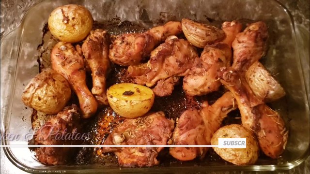 Roasted Chicken and Potatoes/ Baked Chicken and Potatoes/ Easy Chicken and Potatoes bake