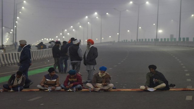 Farmers sitting on hunger strike in the cold weather!