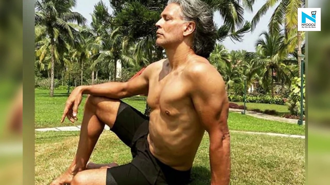 Watch, Milind Soman takes his fitness quotient up a notch with new push-ups variation