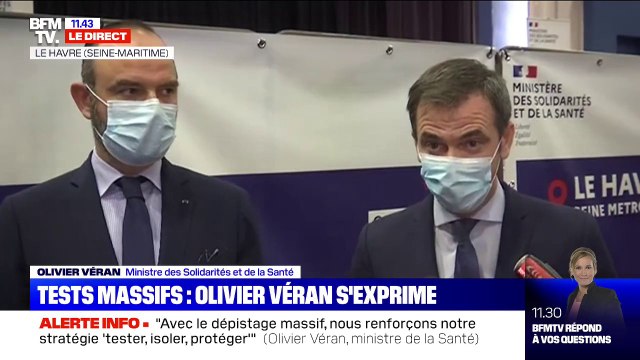 Olivier Véran: Ce n'est pas parce qu'un test réalisé aujourd'hui est négatif que le soir de Noël, on n'est pas contagieux