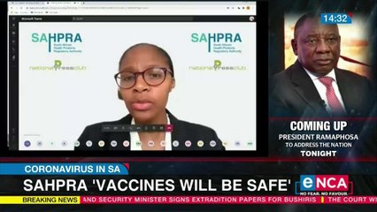 SAHPRA says COVID-19 vaccine will be safe