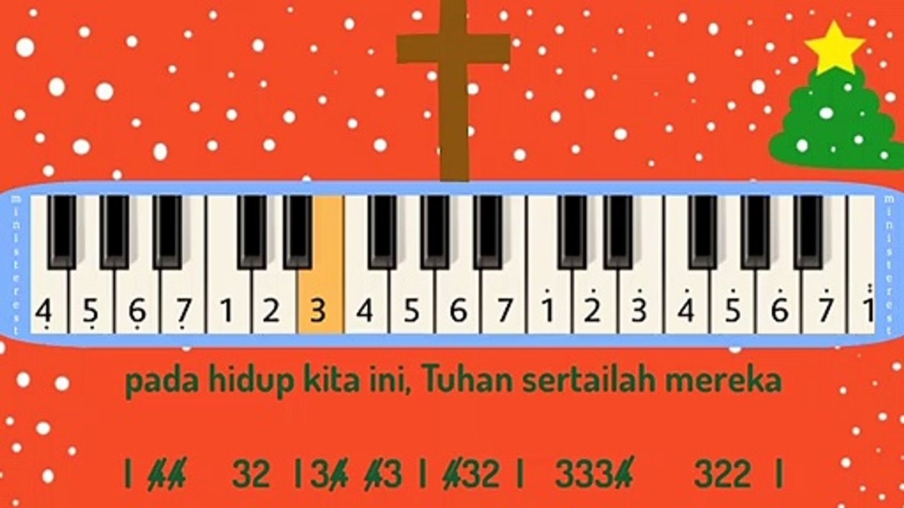 SELAMAT NATAL MAMA PAPA: PIANIKA ❲MELODICA❳ TUTORIAL | LAGU ROHANI