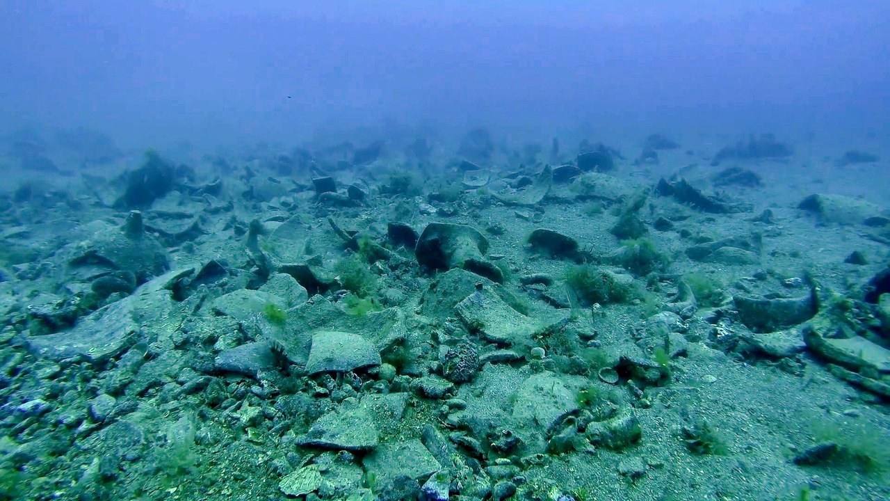 Found two thousand years old amphora while scuba diving