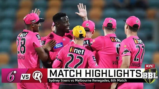 Melbourne Renegades vs Sydney Sixers BBL 2020 Match 6 Full Highlights