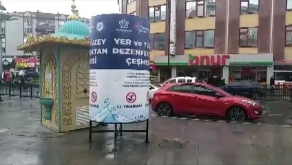 TEKİRDAĞ - 'Dezenfektan çeşmeleri' salgınla mücadelede kullanılıyor