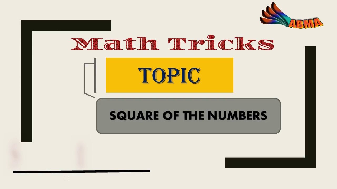 How to use math trick video 1