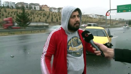 Başkent’te yağışlı hava kaza üstüne kaza getirdi