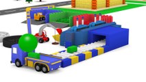 Tiny Trucks - The bees and the Hive - Kids Animation with Street Vehicles Bulldozer, Excavator & ...