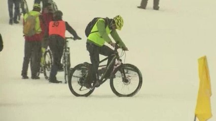 J&K: Snow Cycling event organised in Gulmarg