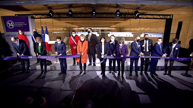 Inauguration de l’extension de la ligne 14 du métro de Paris