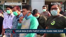 Unjuk Rasa Di KPU Samarinda Tuntut Hitung Suara Yang Jujur