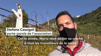 Dans le parc des "Cinque Terre" en Italie, une crèche de Noël écolo à échelle humaine