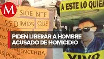 Manifestantes exigen liberación de Juan Carlos 'N'