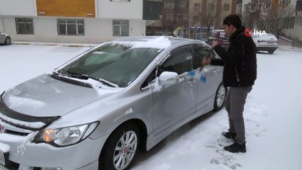 Kar yağışı Erzurum’u beyaza bürüdü