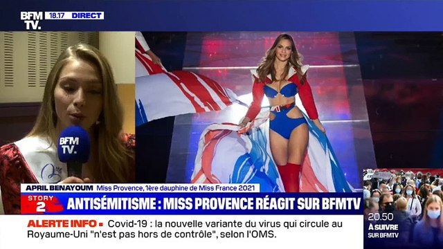 April Benayoum (Miss Provence et première dauphine de Miss France 2021 porte plainte après les attaques antisémites dont elle a fait l'objet