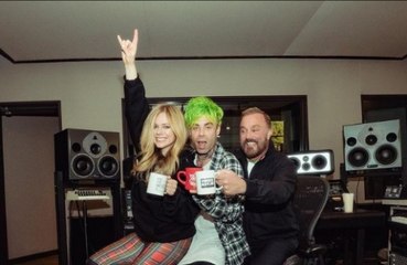 Avril Lavigne working hard in the studio for her next album