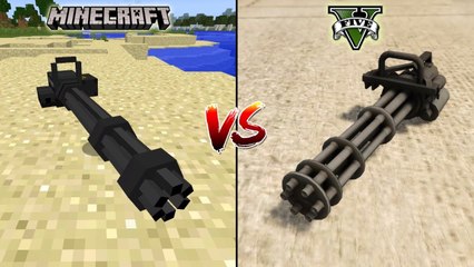 MINECRAFT MINIGUN VS GTA 5 MINIGUN - WHICH IS BEST-