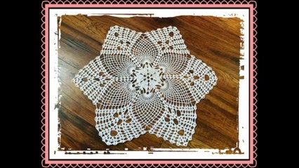 How to crochet 6 pineapple doily