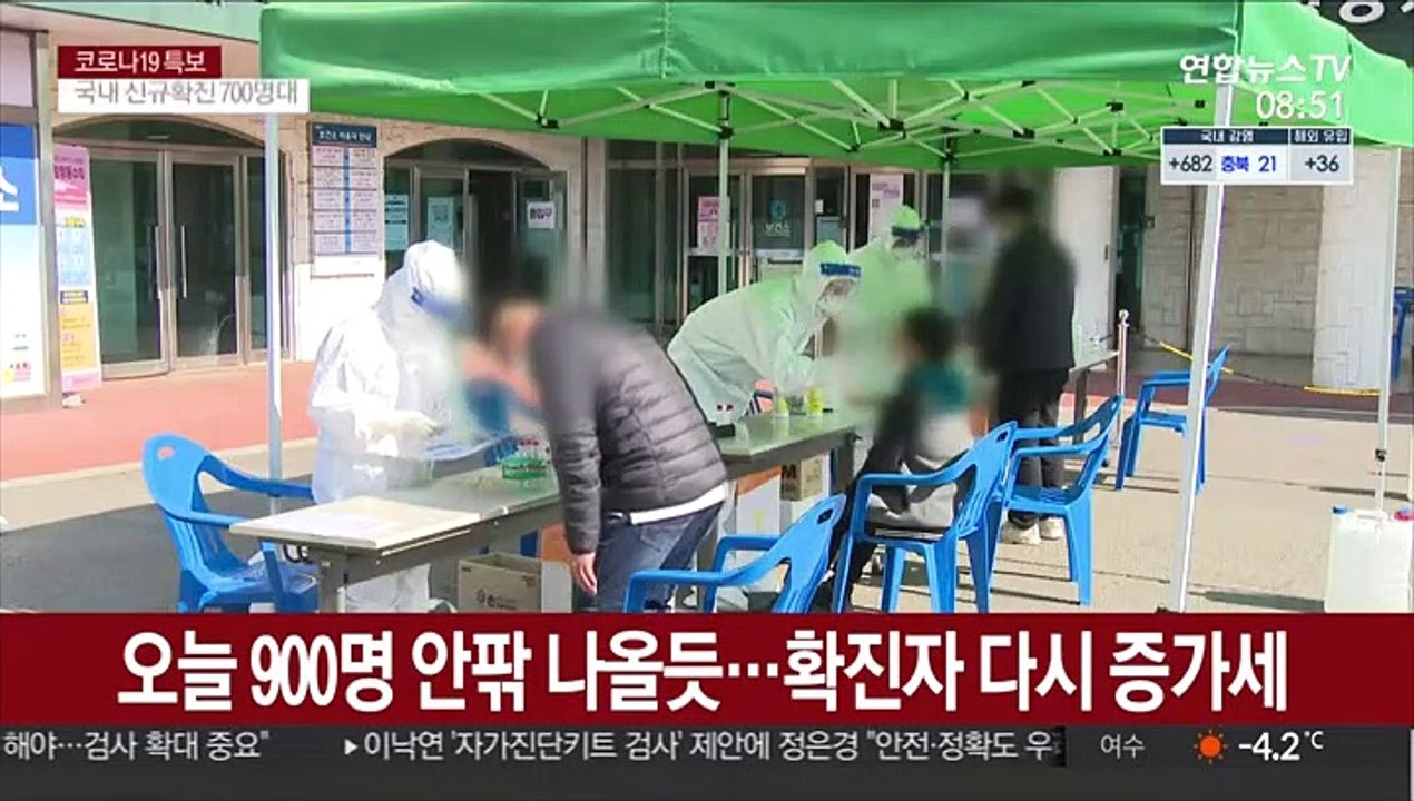 오늘 900명 안팎 나올듯…확진자 다시 증가세
