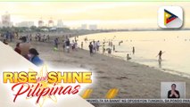 Baseco beach sa Tondo, dinagsa ng mga naliligo; Paglilinis ng Manila Bay, patuloy