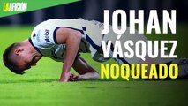 Johan Vásquez cae noqueado tras un choque de cabezas en el León vs Pumas