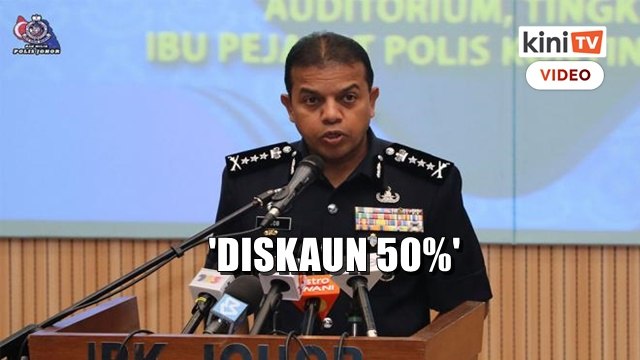 Diskaun 50 peratus saman trafik bermula 15 Disember di Johor