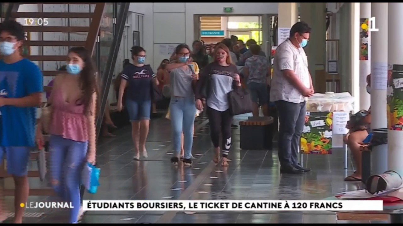 les étudiants boursiers pourront bénéficier d’un ticket repas à, 120 cfp
