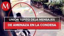 Presunto miembro de La Unión Tepito dejó dos amenazas por escrito en un bar