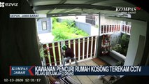 Pencuri Rumah Kosong di Depok Terekam CCTV