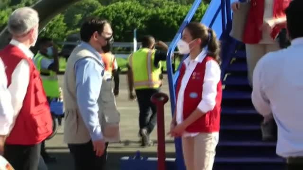 La reina Letizia llega a Honduras para una visita de dos días