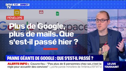 Que s'est-il passé pour qu'il y ait une panne géante de Google ? - BFMTV répond à vos questions