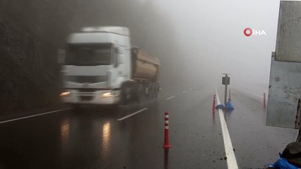 Zonguldak’ta sis etkili oldu, görüş mesafesi düştü