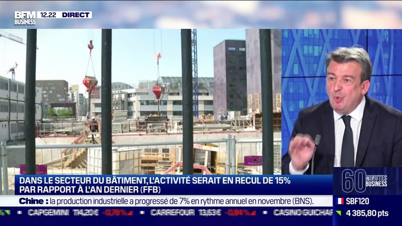 Olivier Salleron (FFB) : L'activité baisse de 22% dans la construction des logements neufs - 15/12