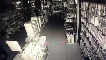 VAN - 4,7 büyüklüğündeki deprem anı güvenlik kamerasına yansıdı