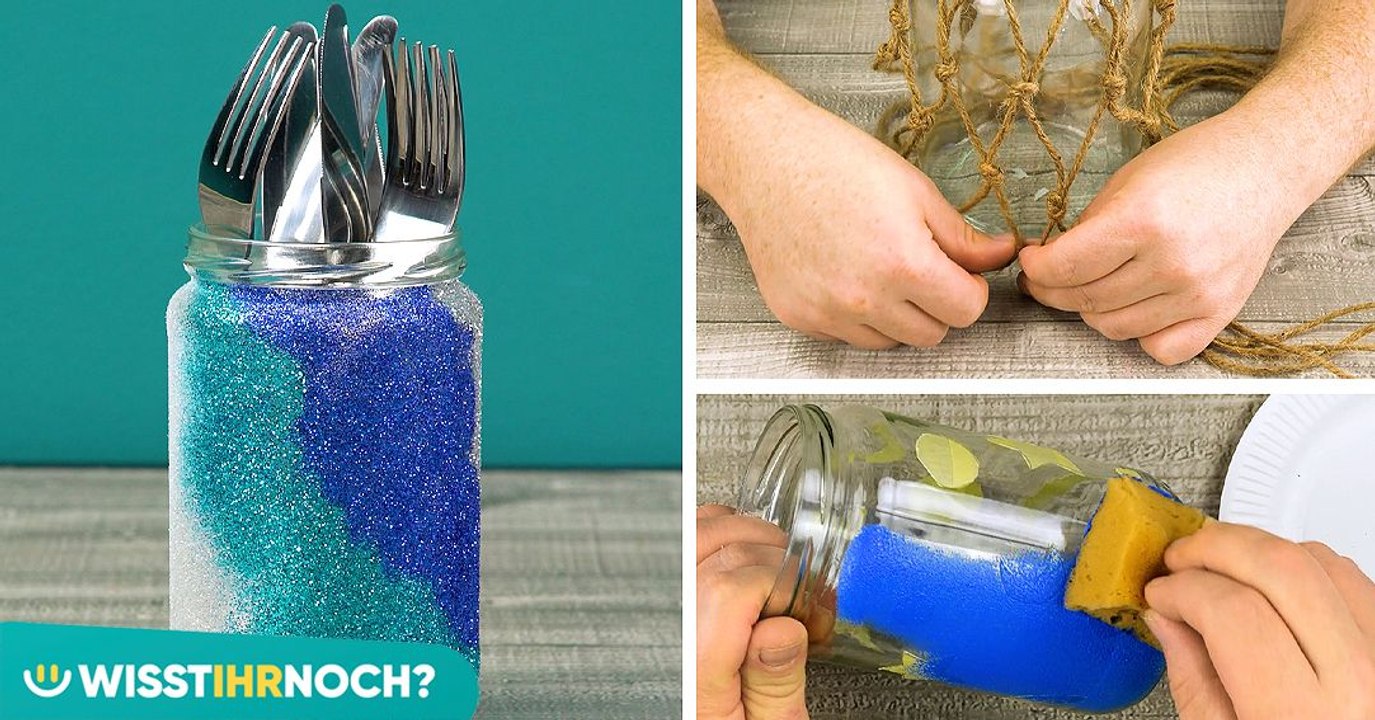 4 einfache Bastelideen mit alten Gläsern!