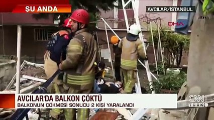 Avcılar'da balkon çöktü : 2 yaralı | Video