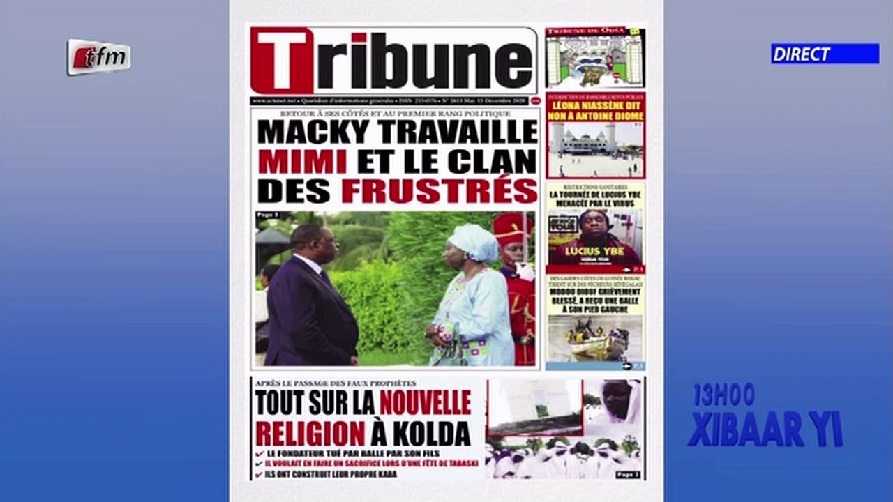 Revue de presse de ce 15 Décembre 2020 avec Mamadou Mouhamed Ndiaye sur la #Tfm #Rfm