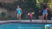 Sunny Leone Enjoying Diving in a Pool With Her CUTE Daughter Nisha