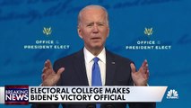 Full remarks by President-elect Joe Biden on his Electoral College victory
