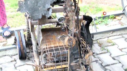 Yanan engelli aracı faciaya neden oluyordu, araç sahibi olanları gözyaşlarıyla anlatabildi