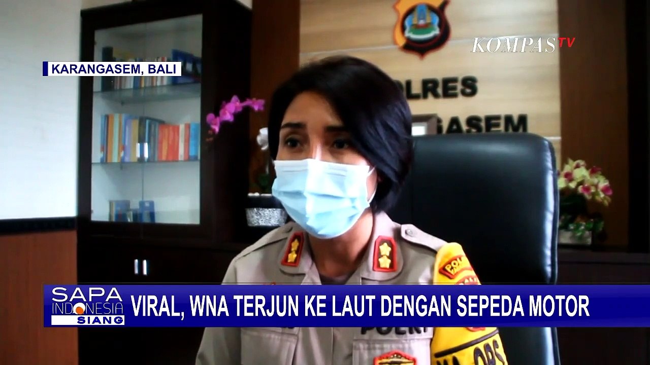 Viral 2 Bule Terjun ke Laut Pakai Motor di Bali
