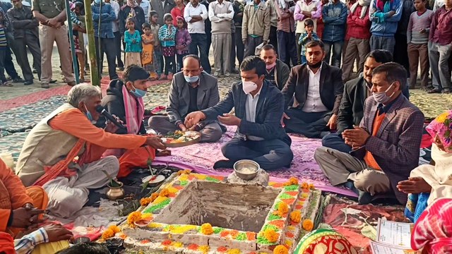 सीडीओ ने किया क्लस्टर आवास का भूमिपूजन, 10 अनुसूचित परिवारों को मिली सौगात