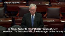 McConnell congratulates Biden on election win