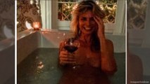 In der Badewanne mit Rotwein: Heidi Klum postet wieder sexy Fotos