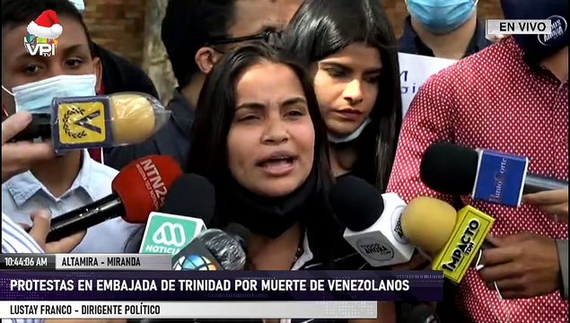 Protestaron a las afueras de la embajada de Trinidad y Tobago - Miranda - VPItv