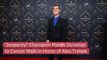 'Jeopardy!' Champion Makes Donation to Cancer Walk in Honor of Alex Trebek
